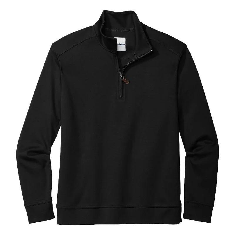 Tommy Bahama Martinique Half Zip Pullover Sweater - Black