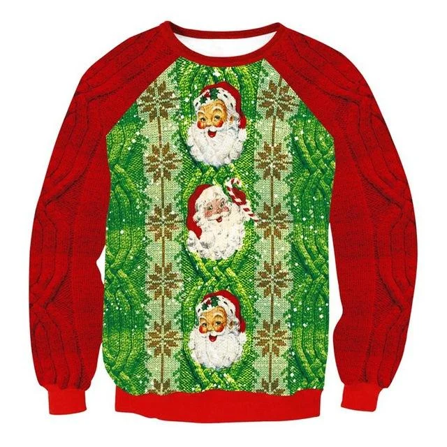 Knit Print Santa