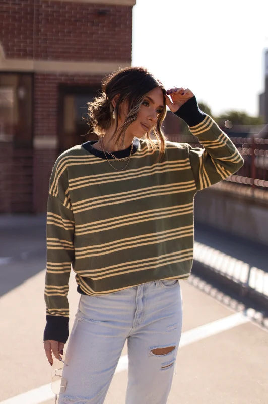 Fashionable Luxurious Chunky SweatersHarvest Stripes Sweater