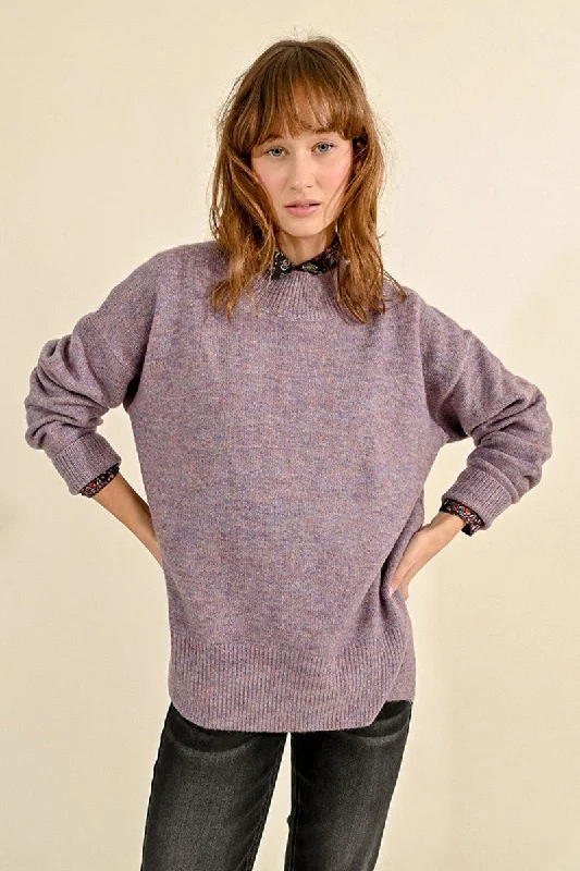 High-Quality Wool SweatersMolly Bracken Mauve Oversized Sweater