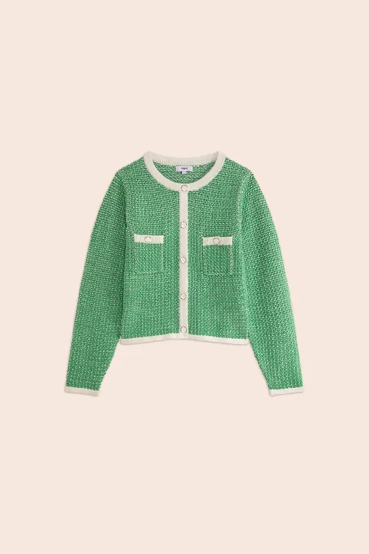 Vintage Flannel SweatersSuncoo Gemary Vert Green Cardigan