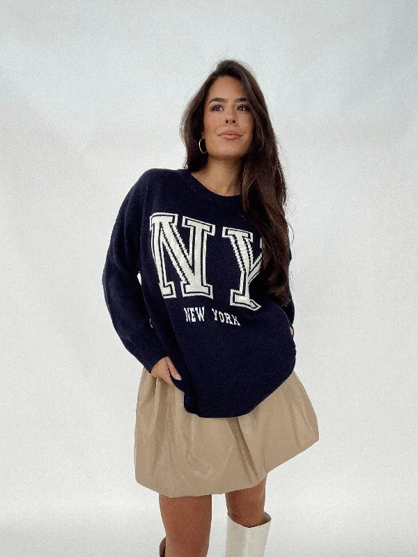 Dressy SweatersNew York Lettering Sweater