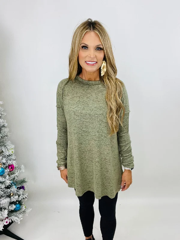 OLIVE MADE TO LOUNGE TUNIC--RESTOCK ALERT