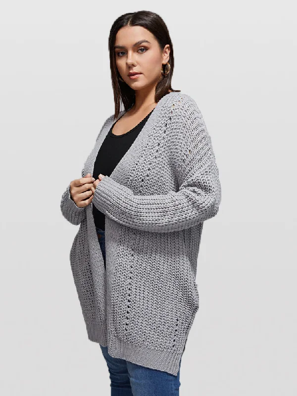 Luxurious Oversized Cardigan SweatersPlus Open Front Crochet Cardigan