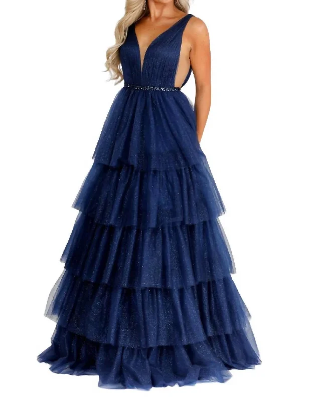 fitted prom dressesSweetheart A-Line Prom Dress In Navy