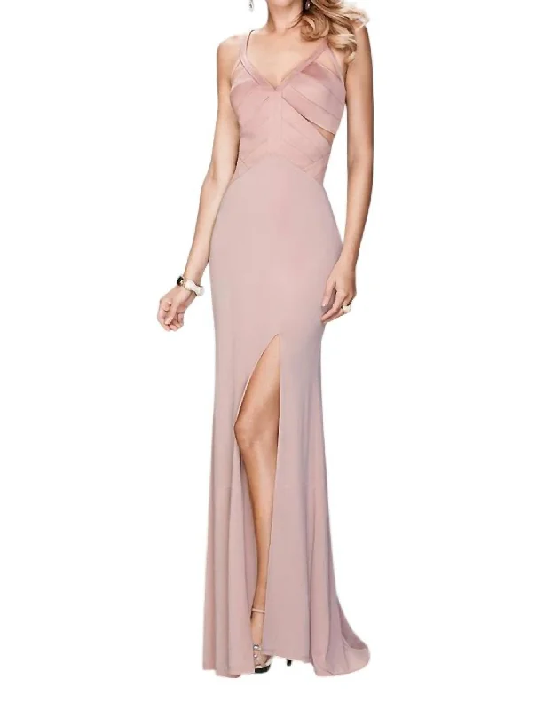 vintage prom dressesJersey Prom Dress In Blush