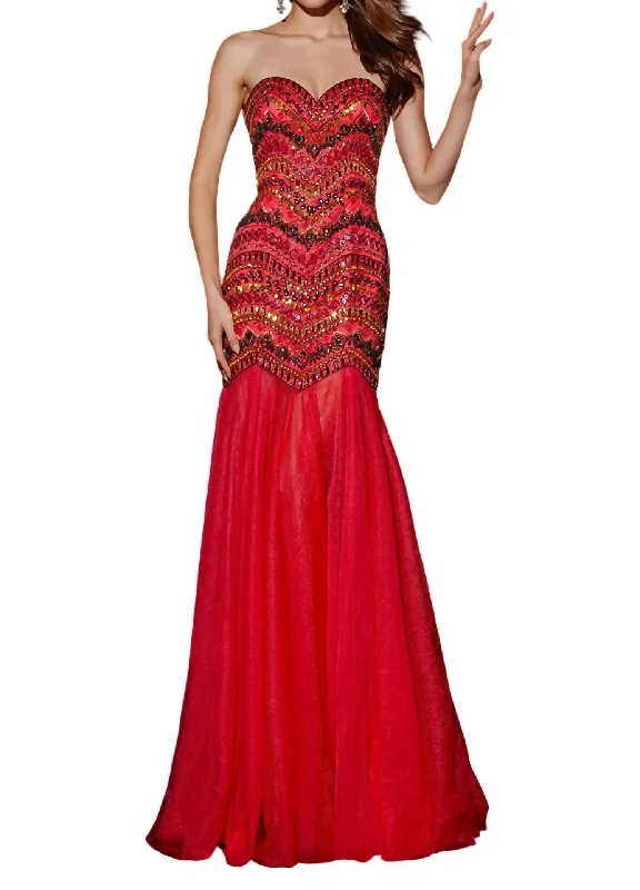 prom dress alterationsSweetheart Prom Dress In Watermelon Mult