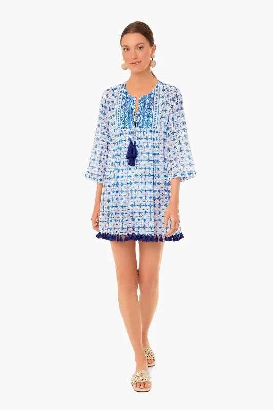 Exclusive Plume Periwinkle Seychelles Tunic