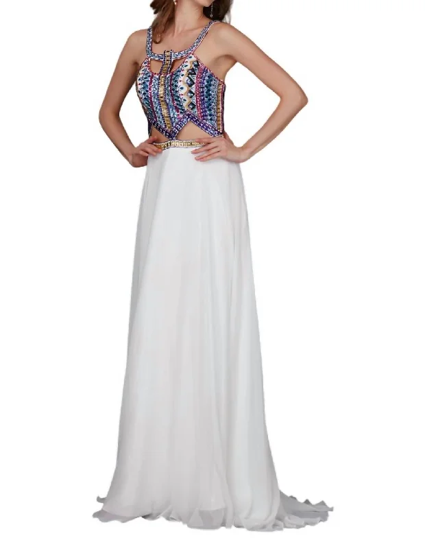 prom dress inspiration galleriesSparkly Prom Dress In Ivory/multi