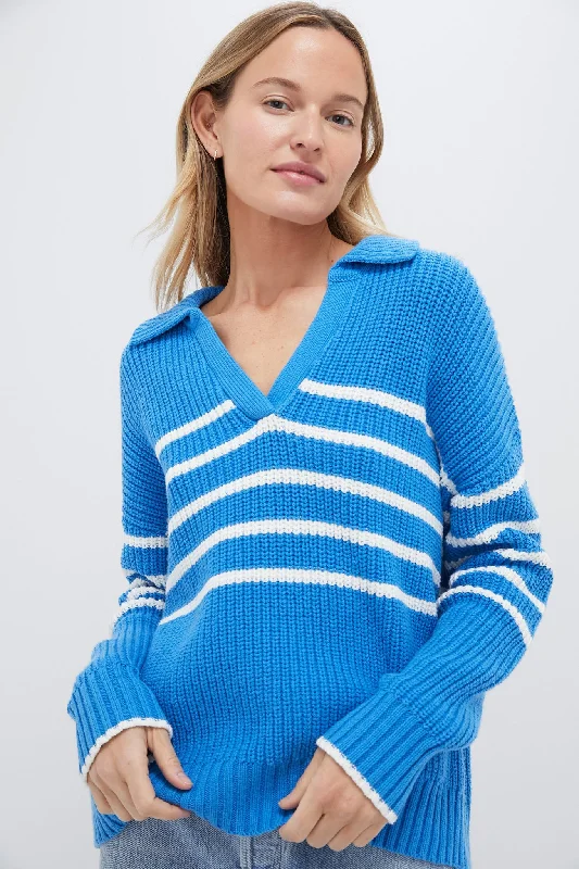 Discounted High-Quality Wool SweatersCreme Blue Kimberly Sweater