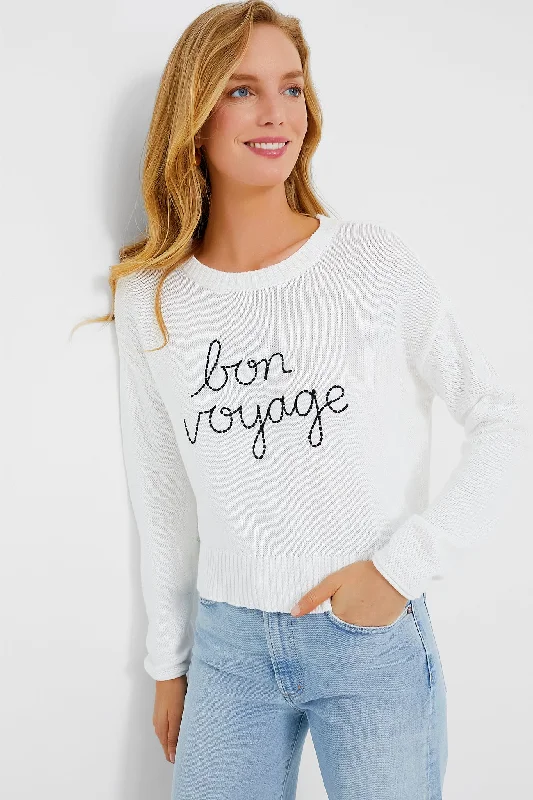 Cozy SweatersWhite Bon Voyage Sienna Sweater