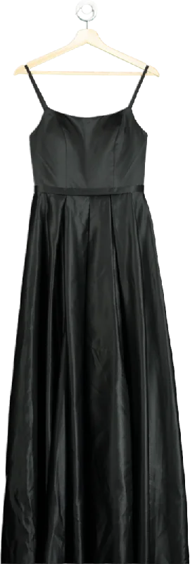 prom dresses with lace appliquésJJ's House Black A-line Square Floor-length Satin Prom Dresses No Size