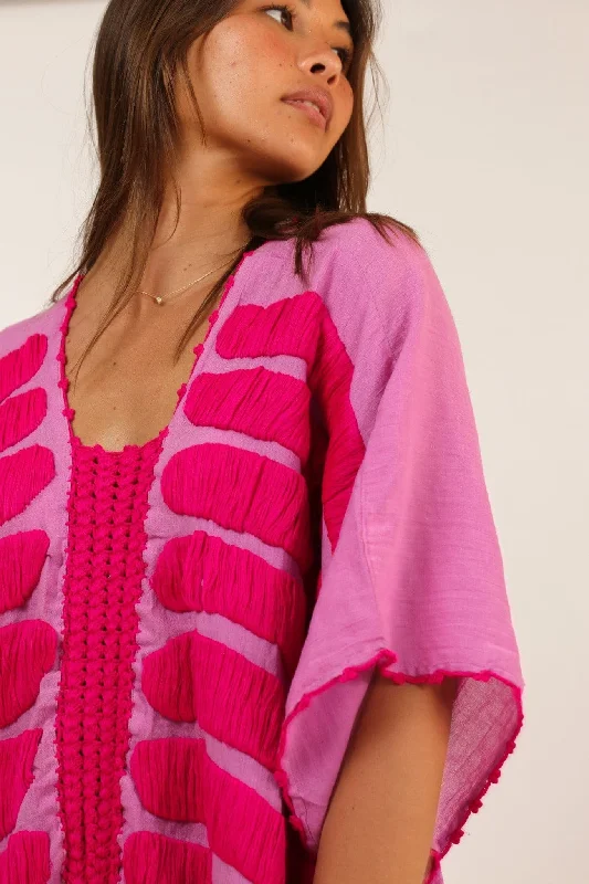 MARIE CLAIRE EMBROIDERED TUNIC KAFTAN