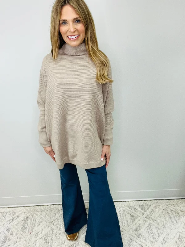 ROUNDING UP TUNIC SWEATER MOCHA- FLASH SALE