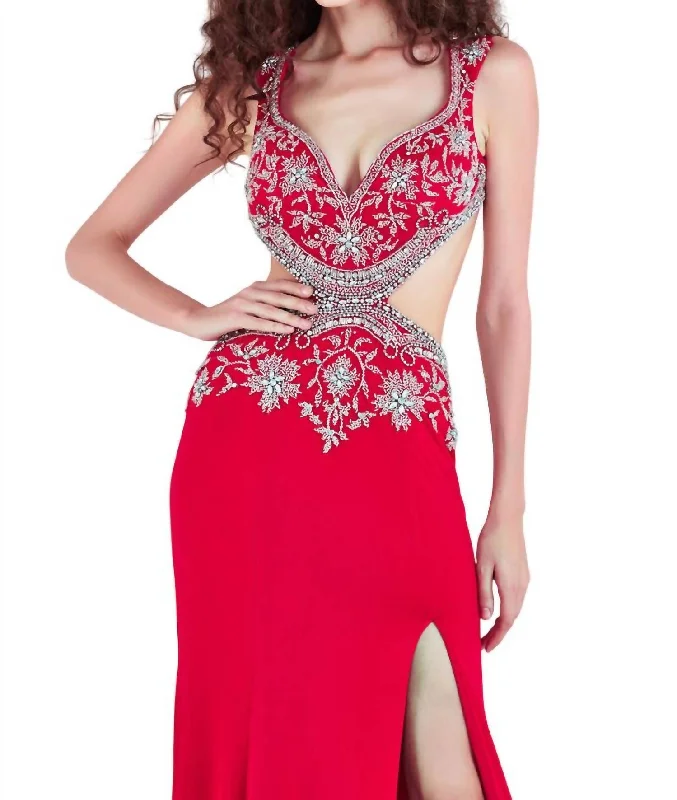 prom dress accessoriesSparkling Prom Dress In Hot Red