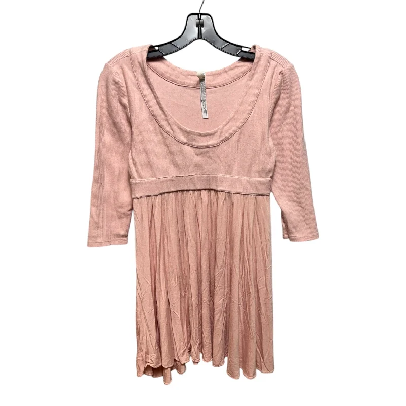 Babydoll Tunic 3/4 Sleeve By Free People In Pink, Size: S