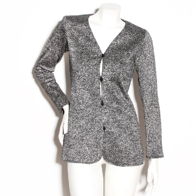 Flannel SweatersSilver Lurex Cardigan