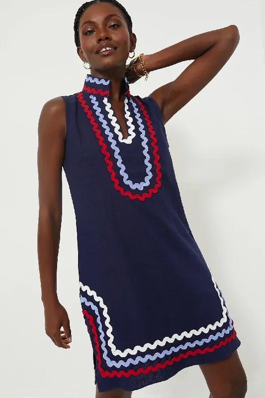 Navy Sleeveless Classic Tunic