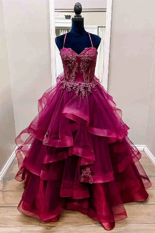 prom dresses for plus-size figuresRaspberry Red Halter Long Prom Dress