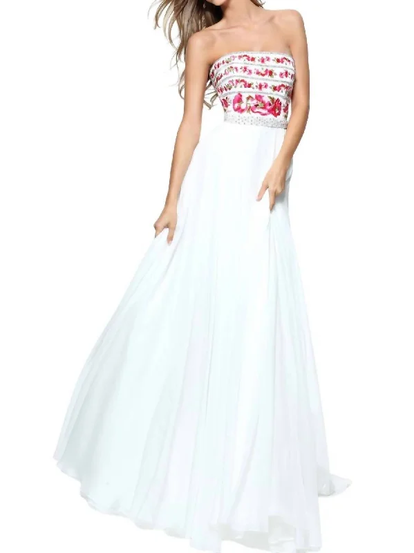 prom dress preservationChiffon A-Line Prom Dress In Ivory