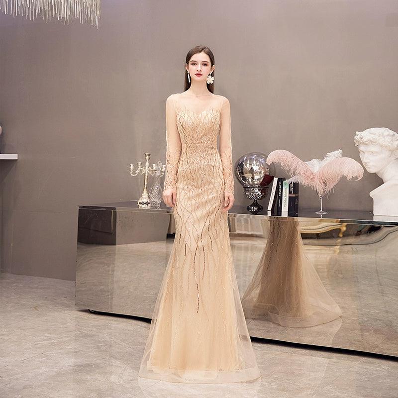 tulle prom dressesWomen's Mermaid Evening Dress Long Prom Dresses Beaded Formal Dresses for Women