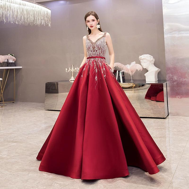 bodycon prom dressesWomen's Sexy Evening Dress A-Line Prom Dresses Beaded Formal Dresses Sleeveless for Women