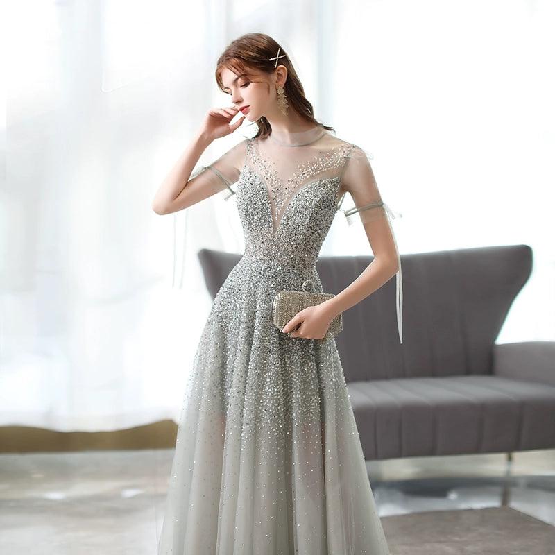 high-low prom dressesWomen's A-Line Evening Dress Sexy Prom Dresses Beaded Formal Dresses for Women