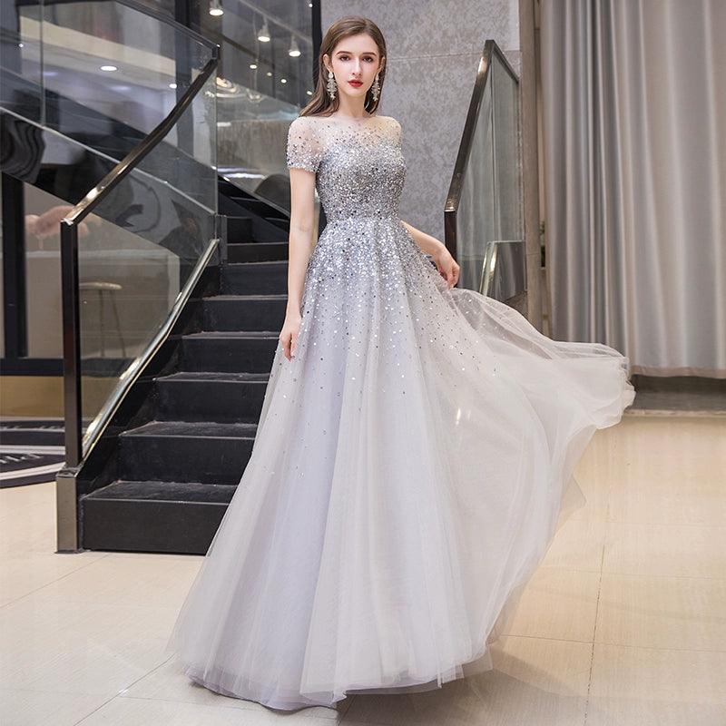 bespoke prom dressesWomen's A-Line Evening Dress Sexy Prom Dresses Sleeveless Beaded Formal Dresses for Women