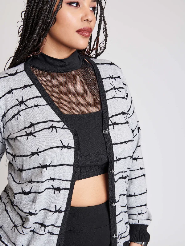 High-Quality Wool SweatersBarbed Wire Cardigan