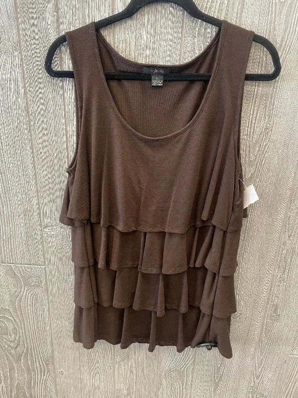 Brown Tunic Sleeveless Style And Company, Size L