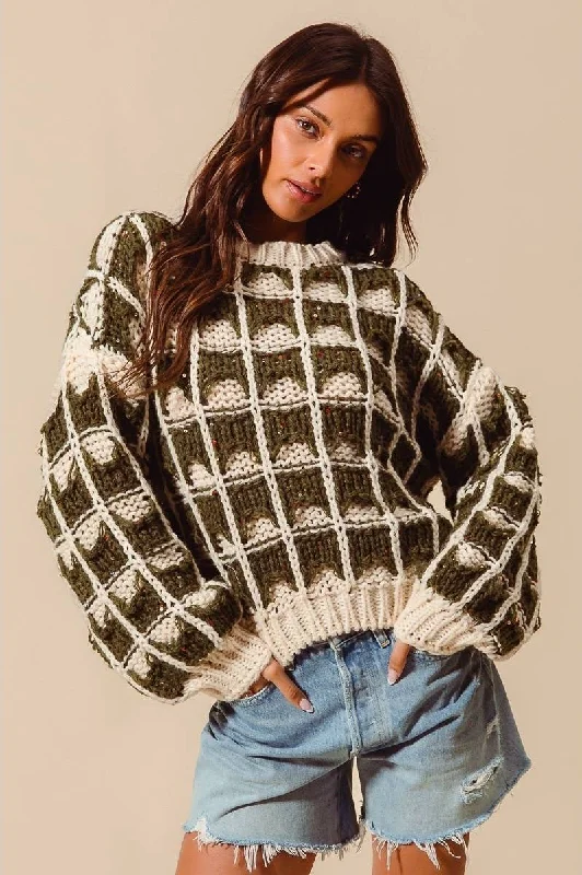 Extra-Large Knitted Crewneck SweatersThe Lodge Sweater