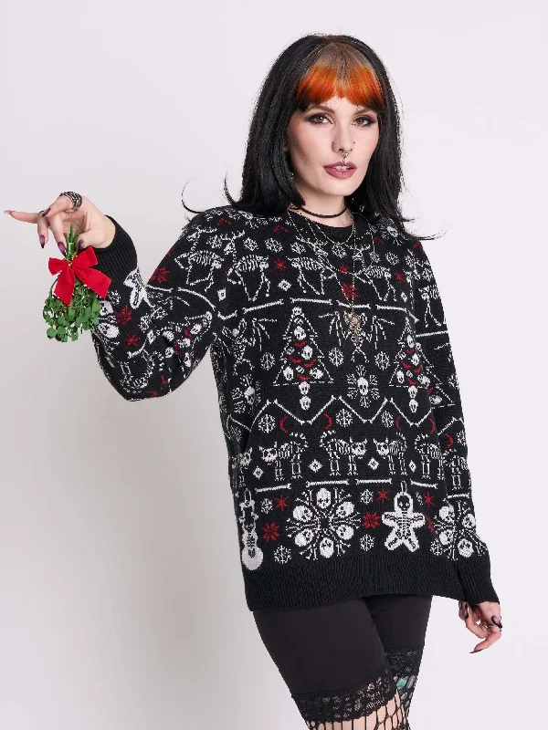 Comfortable SweatersCreepy Xmas Sweater