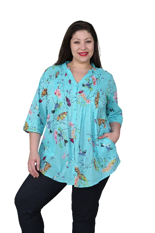 Plus Size Nature At It's Best Release Print Tunic