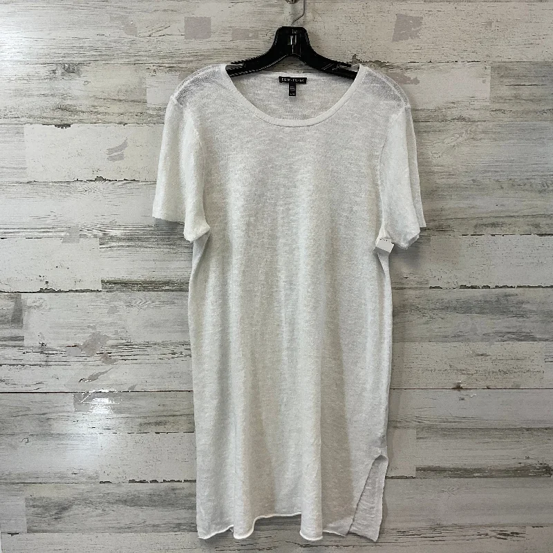 Tunic Short Sleeve By Eileen Fisher In White, Size: M