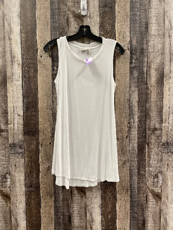 White Tunic Sleeveless Logo, Size S