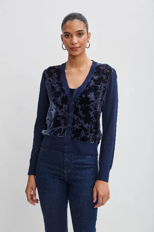 Dressy SweatersBurnout Velvet Cardigan