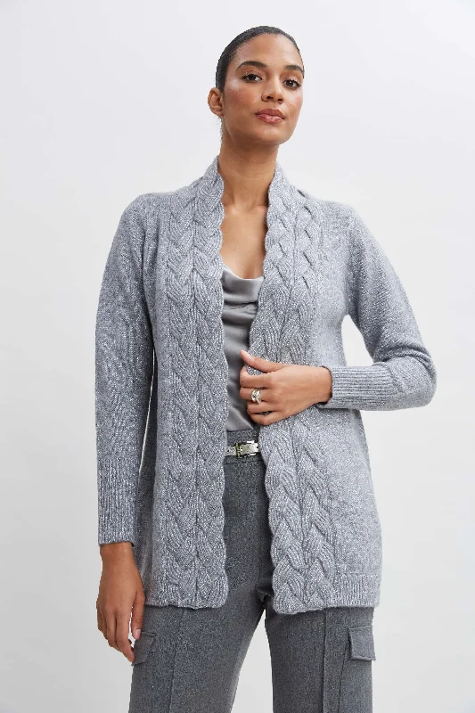 Trendy SweatersMetallic Cable Cardigan