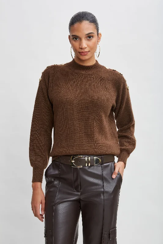 Retro SweatersCashmere Button Sweater