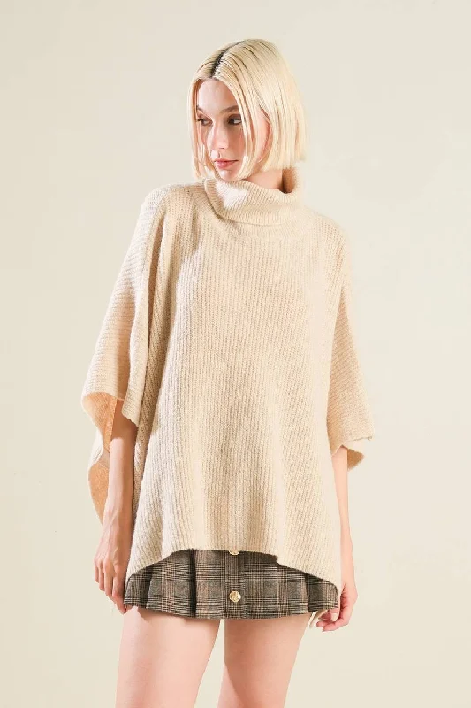 Luxurious Oversized Cardigan SweatersTHE ONLY REASON SWEATER KNIT PONCHO