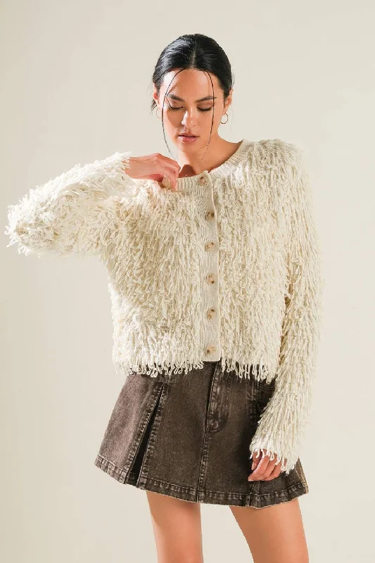 Oversized Patterned Cashmere SweatersLIVE IN THE NOW SWEATER CARDIGAN