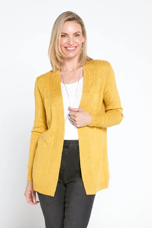 Wholesale Chunky SweatersDani Cotton Cardigan - Yellow