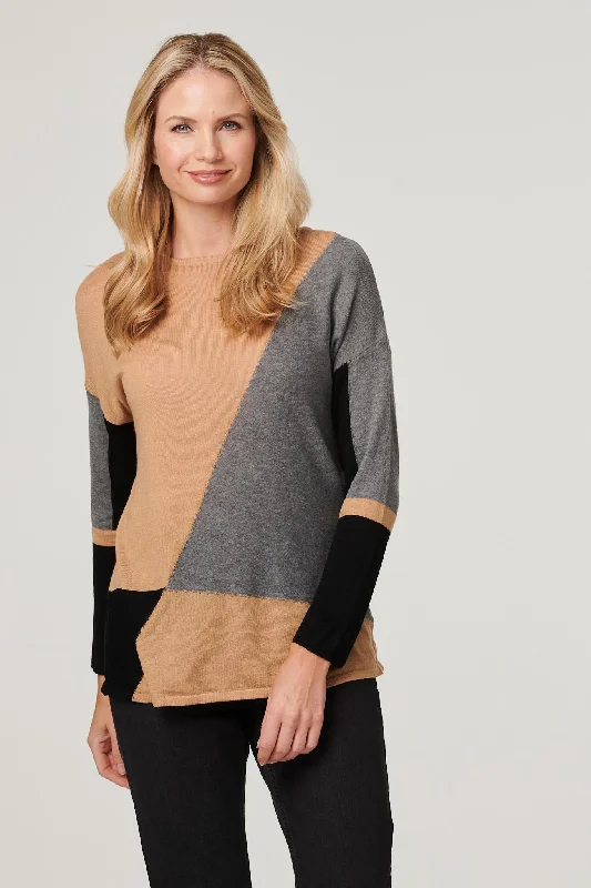 Boat Neck Relaxed Knit Pullover